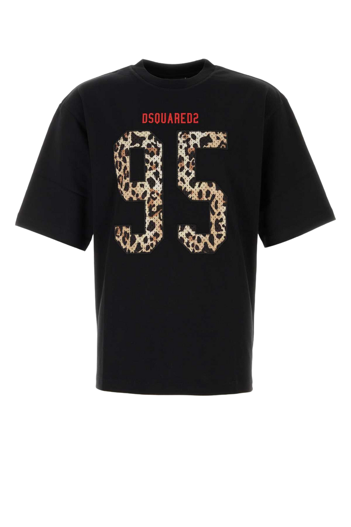 Black Cotton Oversize T-Shirt Exterior