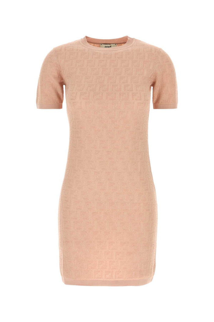 Pink Cotton Blend Dress Salt-25 Exterior: Viscose Abiti