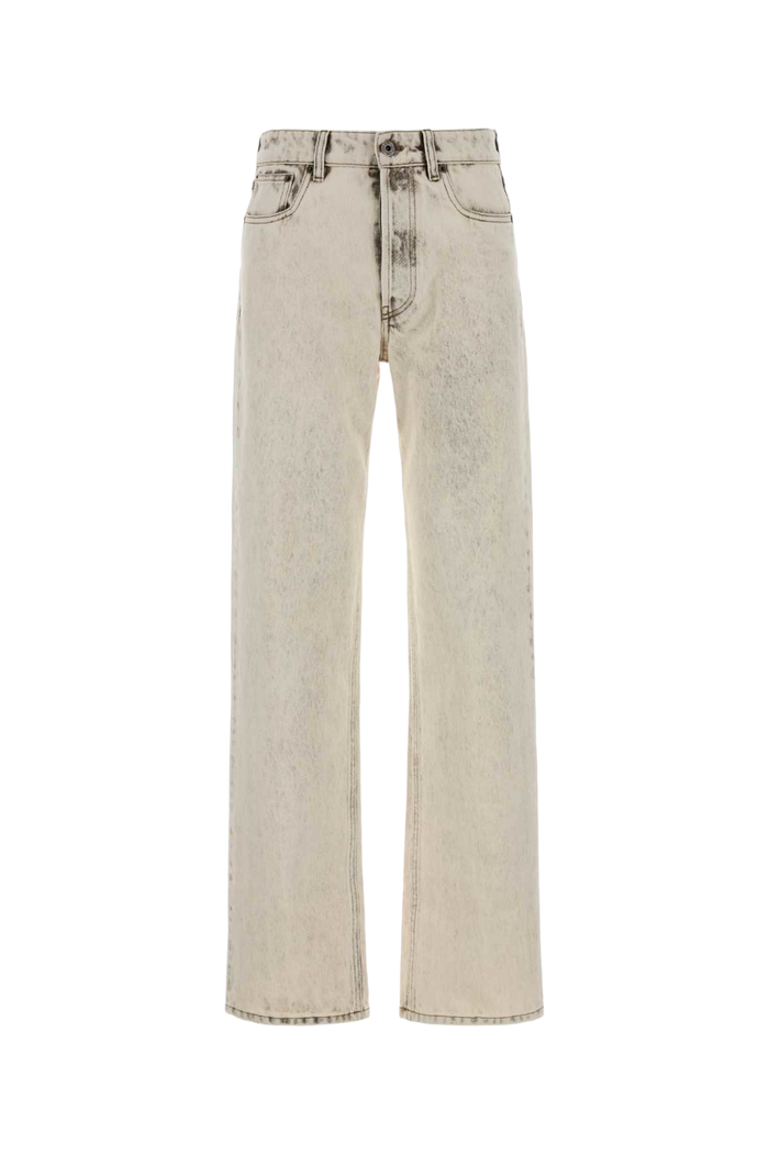 Ivory Denim Jeans Bianco Exterior: Cotton