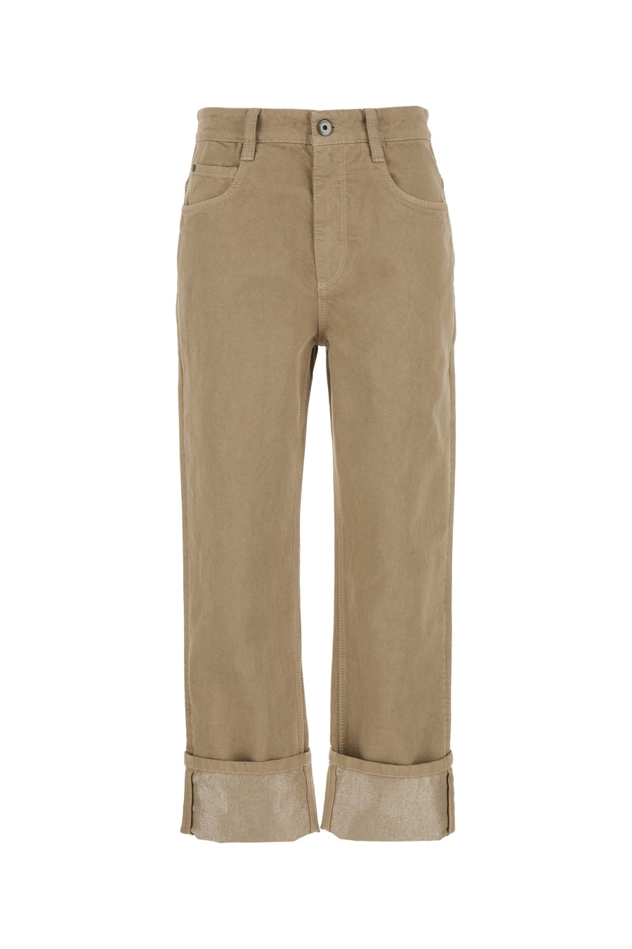 Brunello Cucinelli 70% Cotton trouser in beige