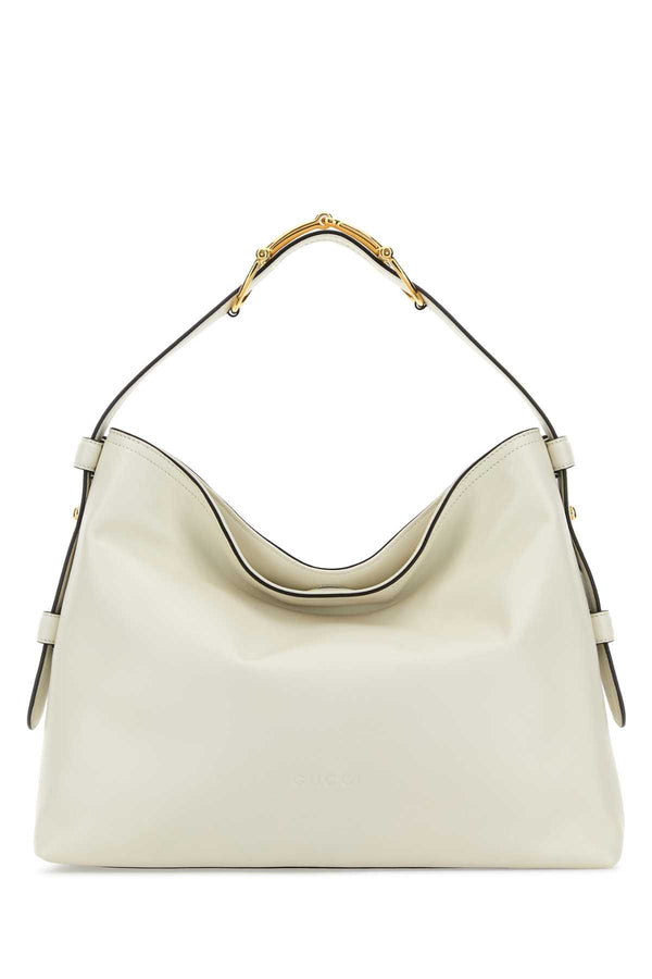 Gucci Exterior: 100% Leather shoulder bag in white