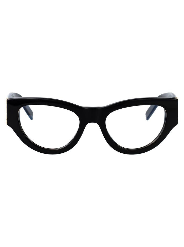 Sl M94 Opt 001 Black-black-transparent Acetate Optical