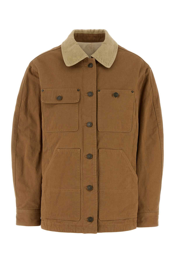 Isabel Marant Exterior: 100% Cotton jacket in cognac