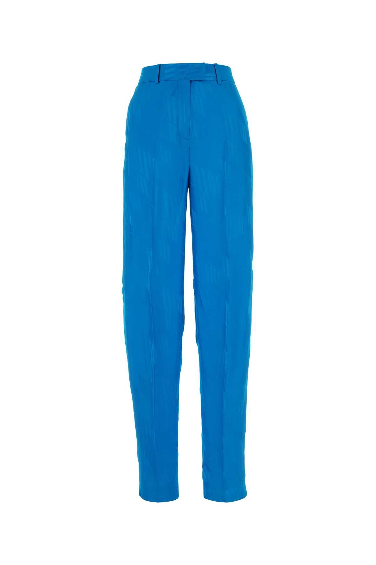 Turquoise Stretch Wool Jagger Pant Capriblue Exterior: Elastane Pantaloni