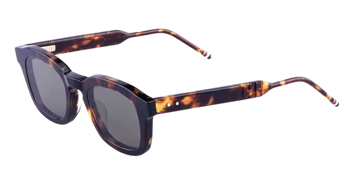 Rectangular - Dark Brown Acetate Sunglasses