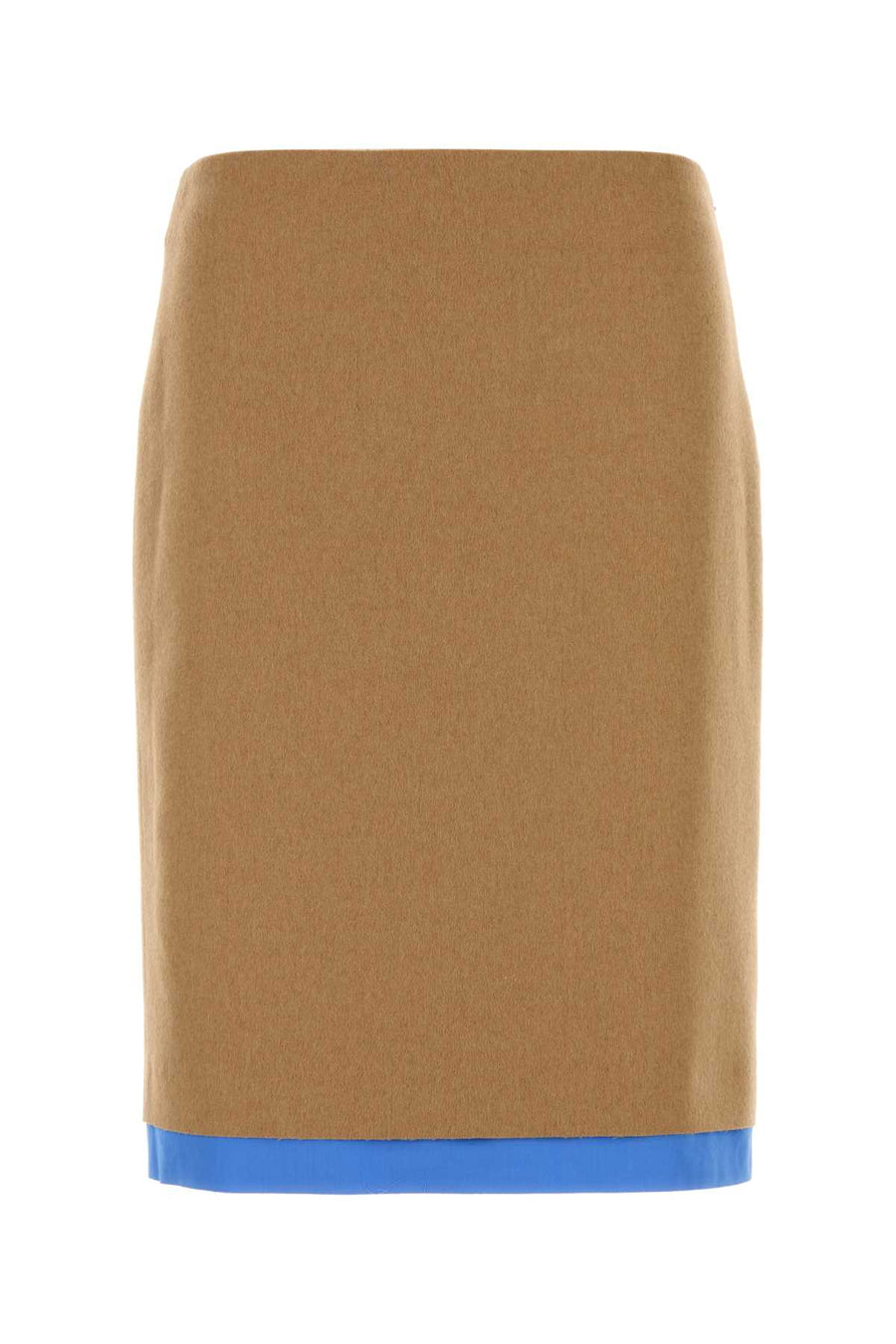 Miu Miu Exterior: 100% Camel; Lining: 100% Viscose skirt in beige