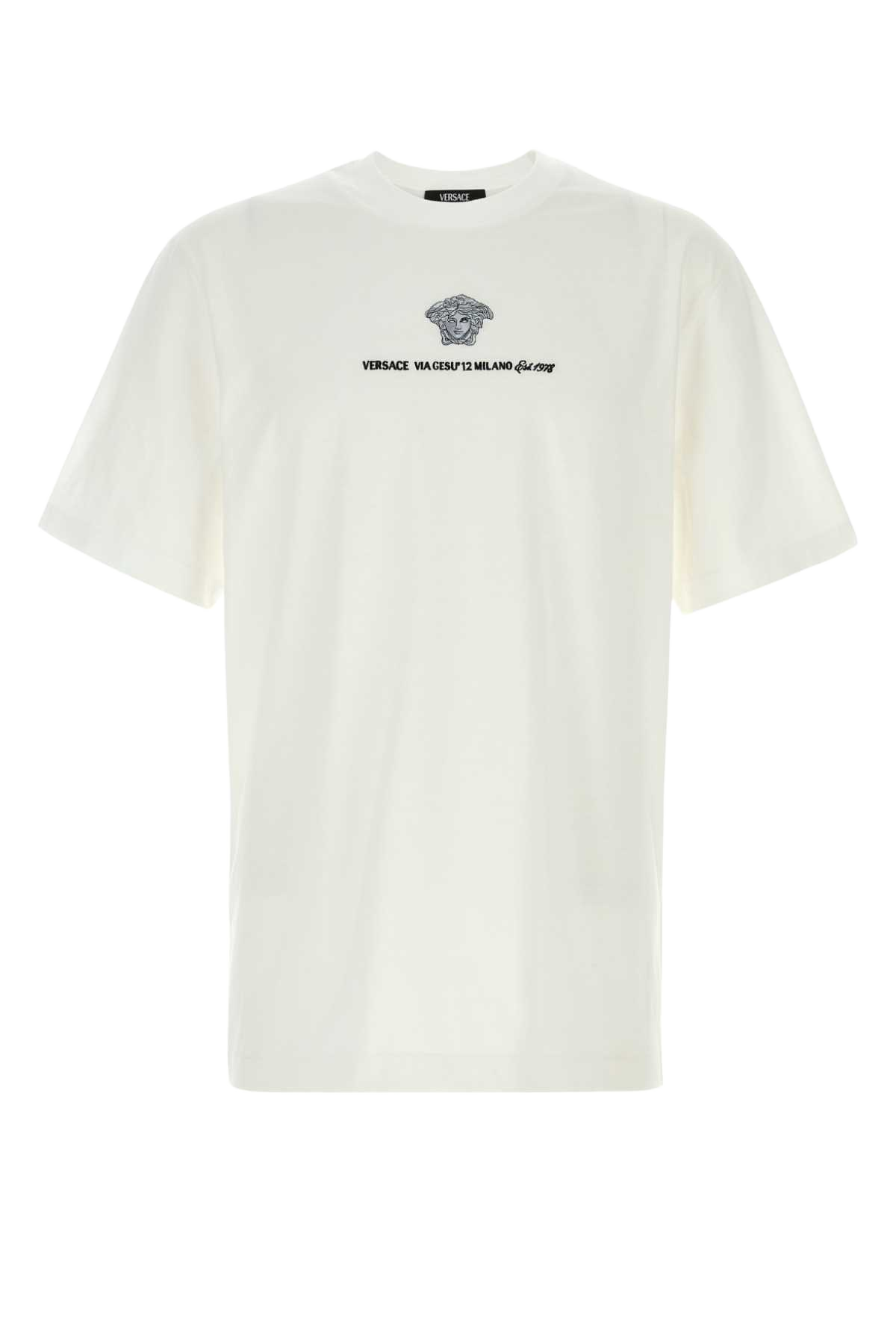 White Cotton T-Shirt Opticalwhite Exterior