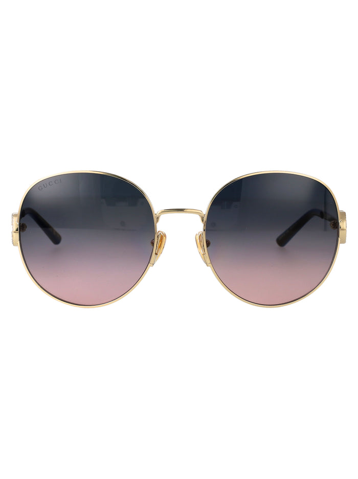 Gg2047s Gold-gold-grey Metal Sunglasses