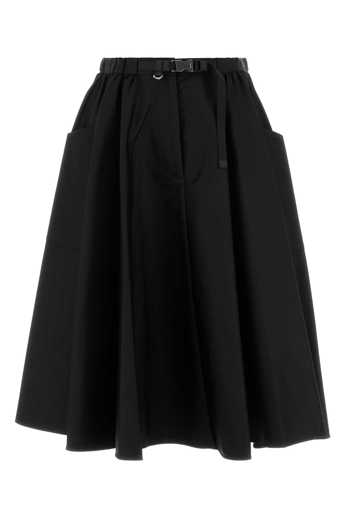 Black Re-Nylon Skirt Nero Exterior: Gonne