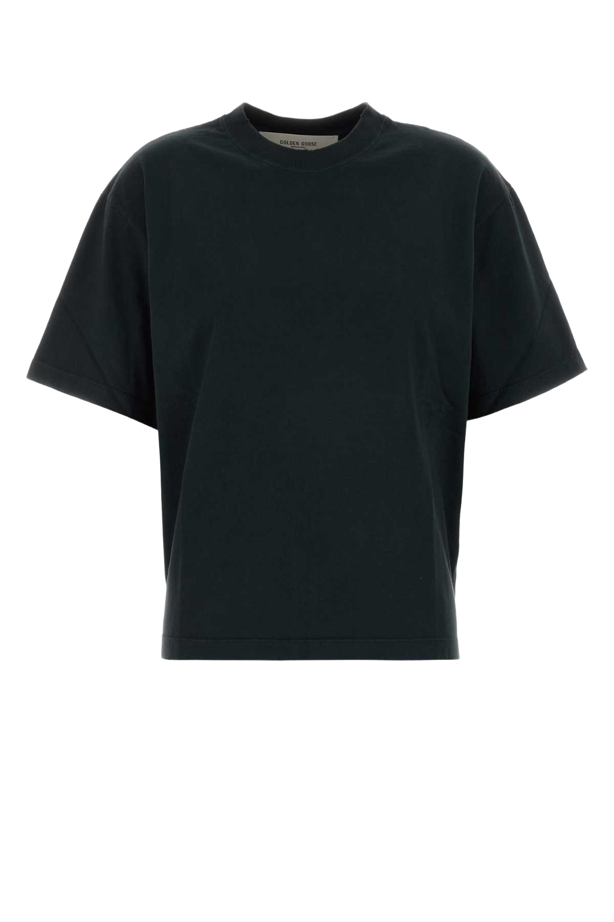 Midnight Blue Cotton T-Shirt Washedblack Exterior