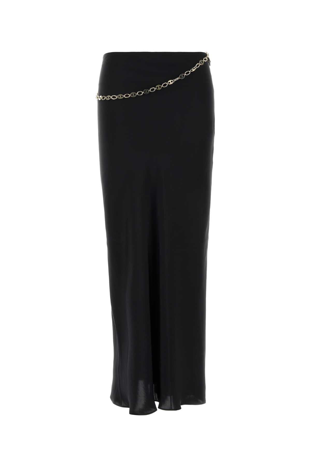 Black Satin Skirt Exterior: Polyester Gonne