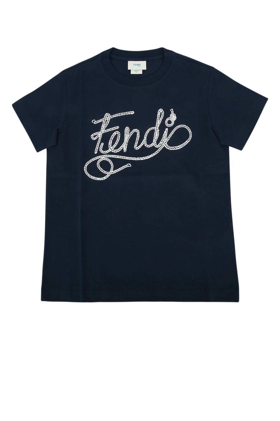 Fendi Kids Jersey 100% cotton t-shirt in navy
