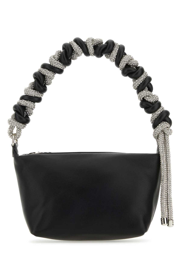 Kara Exterior: 100% Lamb; Lining: 100% Fabric shoulder bag in black