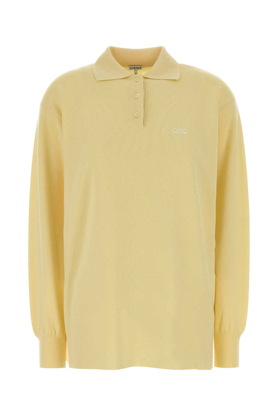 Loewe Lightyellow Exterior: 67% Cashmere 28% Silk 4% Nylon 1% Elastane polo in yellow
