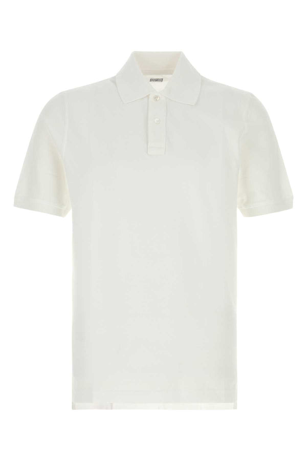 Fedeli 100% Cotton polo shirt in white