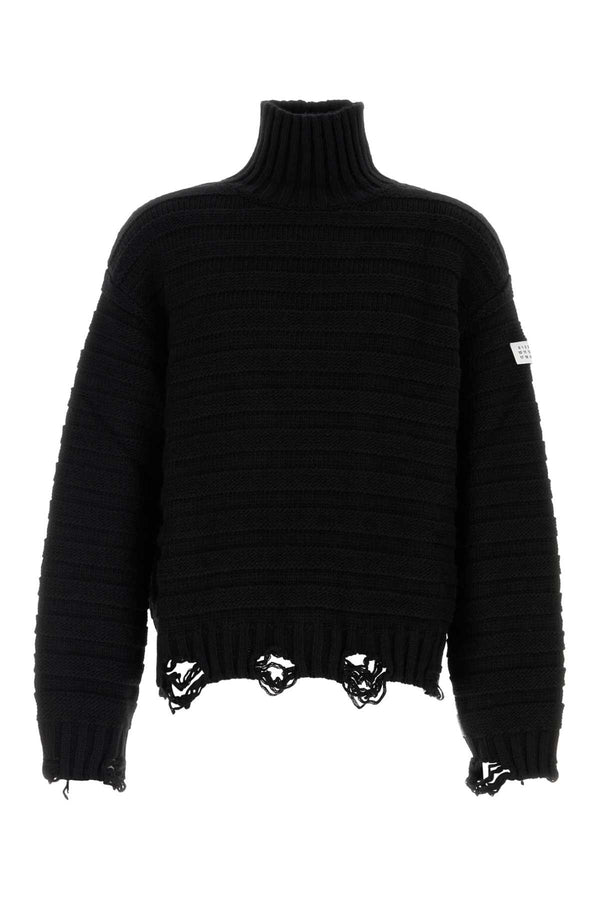 MM6 Maison Margiela 50% Acrylic sweater in black
