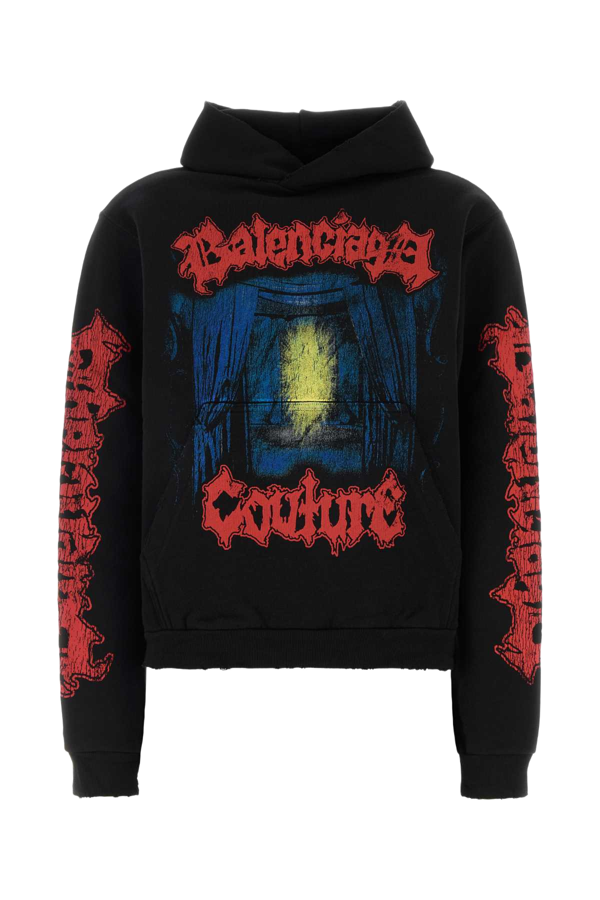 Black Cotton Sweatshirt T Felpe