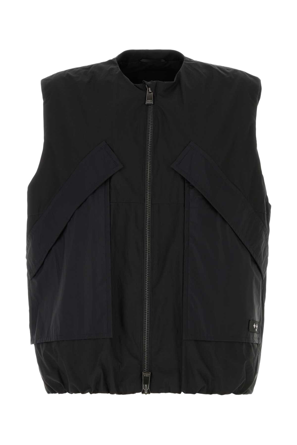Black Cotton Blend Vest T-shirt