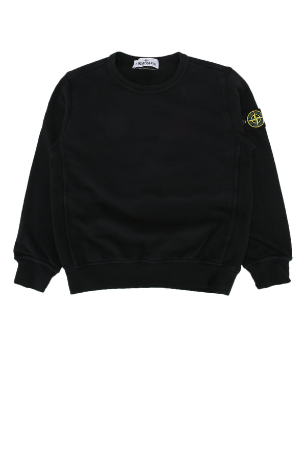 Stone Island Kids 100% Cotton sweatshirt in black