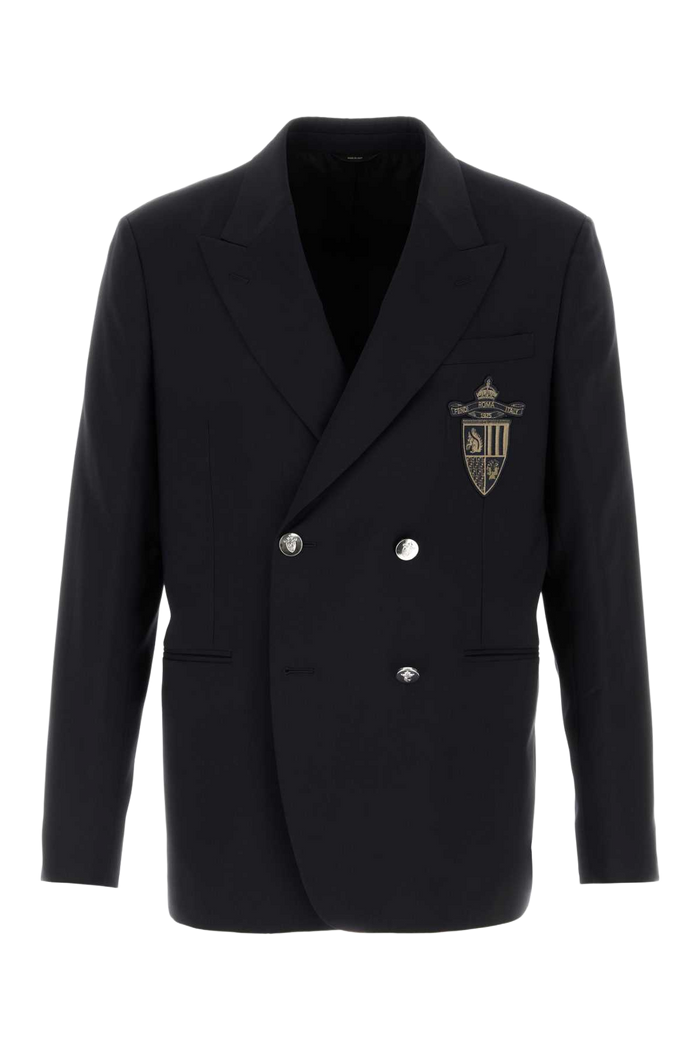 Midnight Blue Wool Blazer Night Exterior: Lining: Cupro Giacche E Gilet