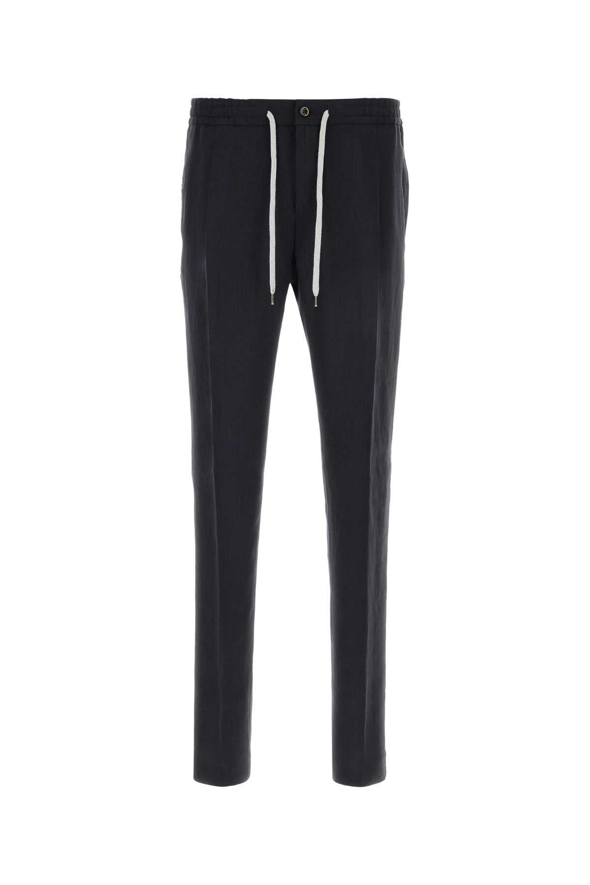 Dark Blue Linen Pant 0360 Exterior: Pantaloni