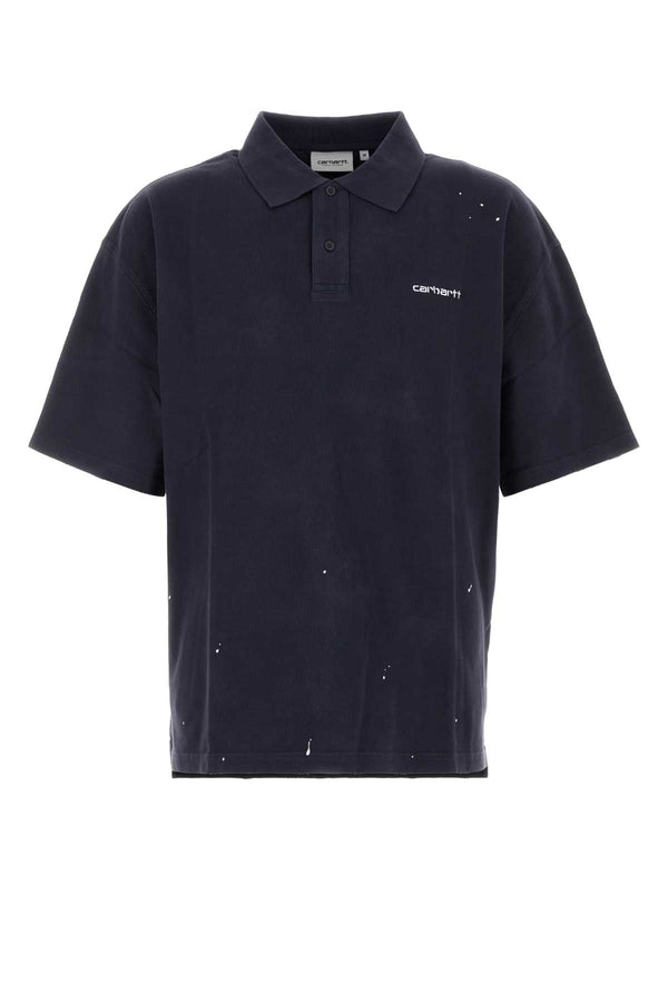 Carhartt Wip 100% Cotton polo in navy