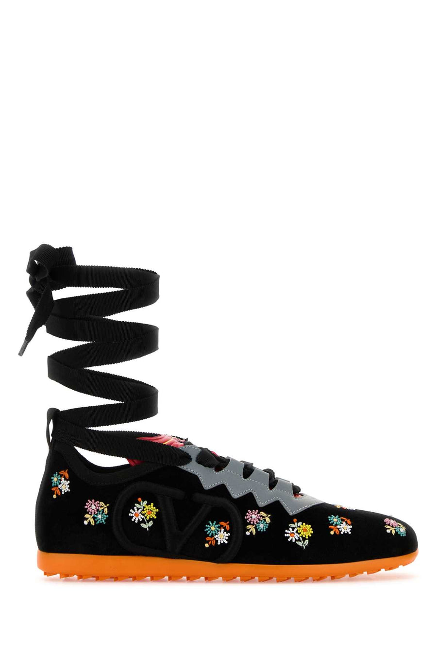 Valentino Garavani Valentino Exterior: Velvet; Interior: Fabric; Sole: Rubber sneaker in black