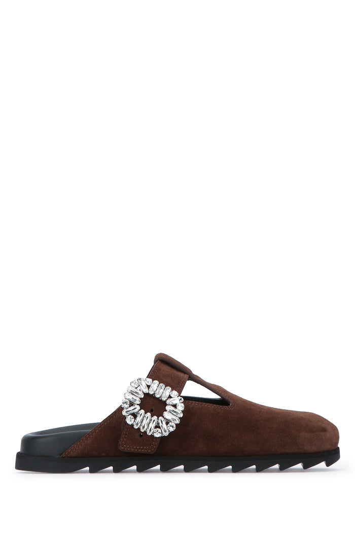 Slidy Viv Closed T-Strap Mule Marrone Africa Leather / Sole: Calf Sneaker