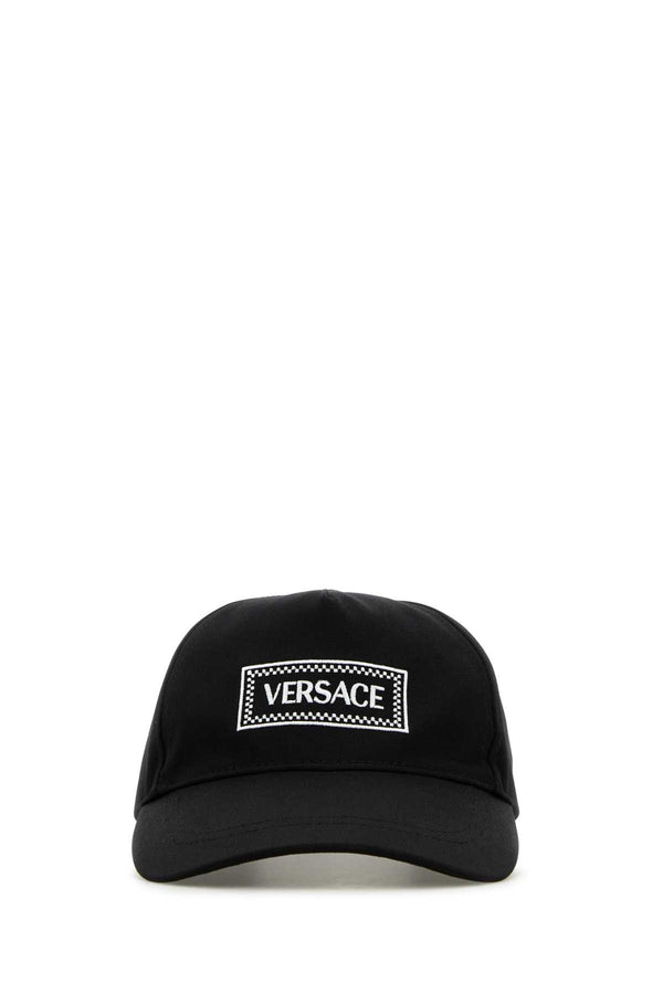 Versace Cotton Exterior: 100% Cotton baseball cap in black