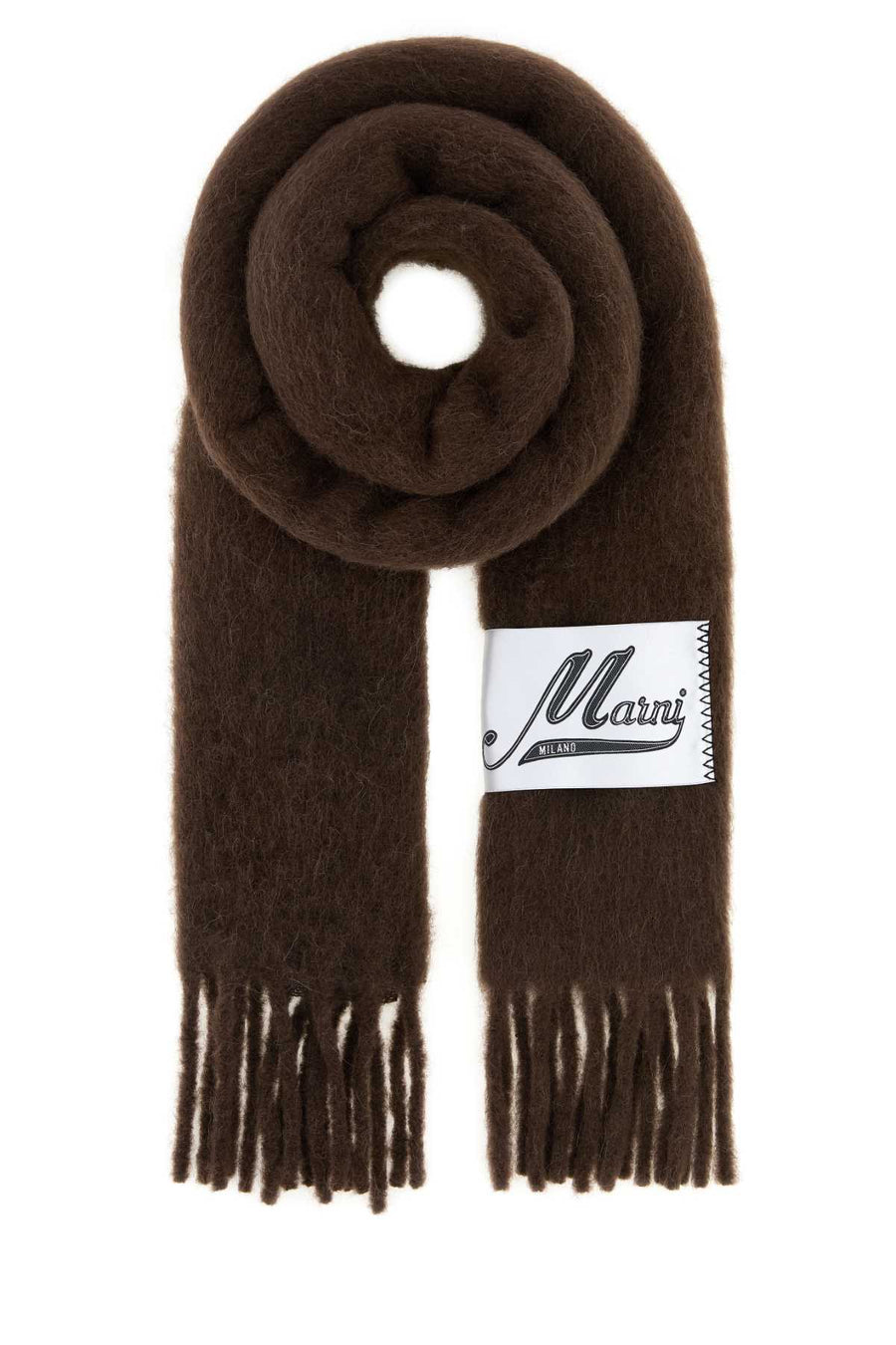 Marni 80% Alpaca scarf in brown