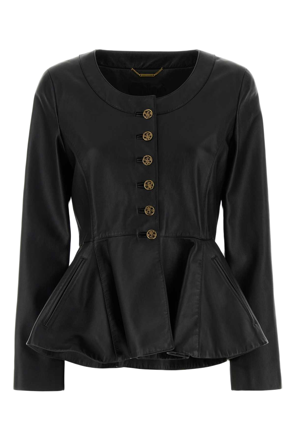Black Leather Jacket Exterior: Lamb Lining: Cupro Giacche In Pelle