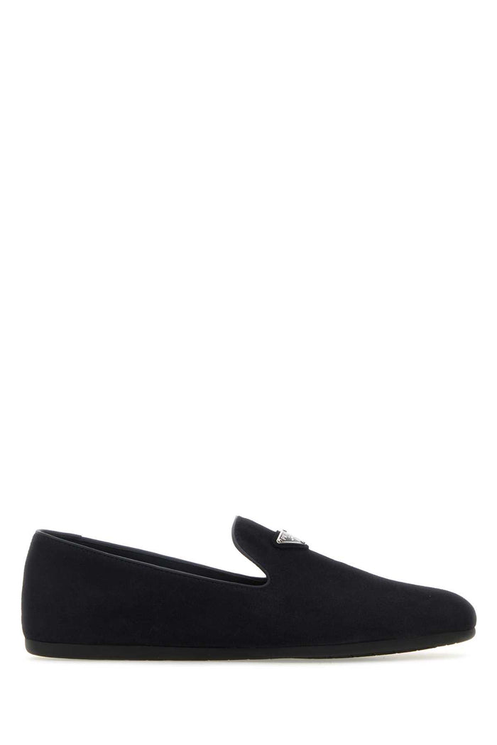 Midnight Blue Suede Loafers Blu Mocassini