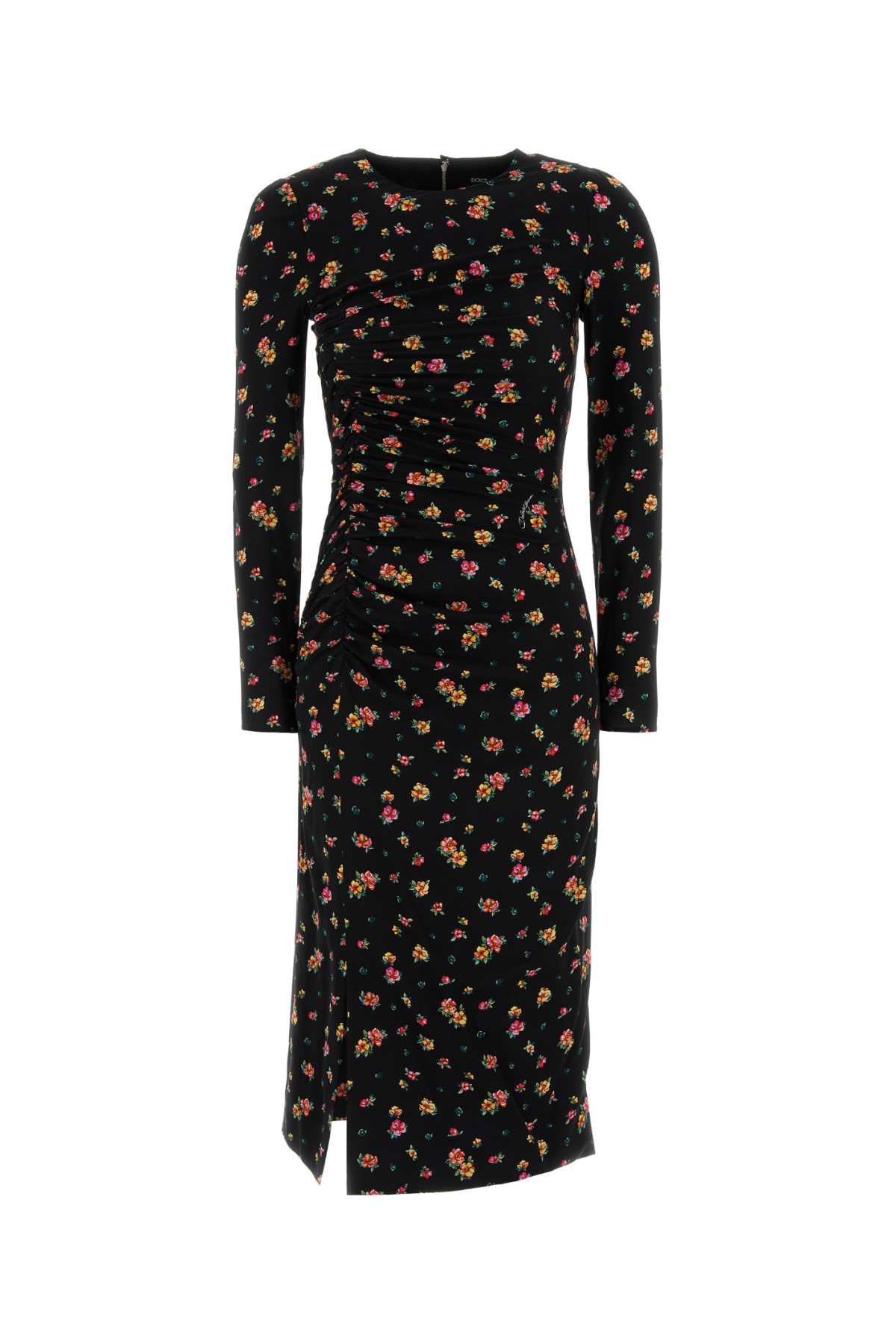 Printed Charmeuse Dress Fiorellinifnero Ea Se Abiti