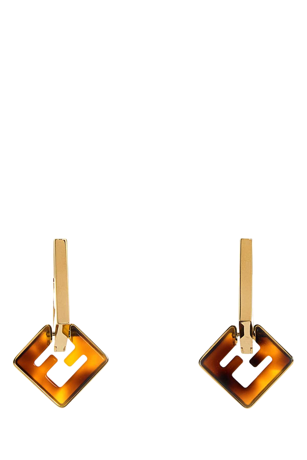 Printed Plexiglass And Metal Forever Fendi Earrings Orosofttartaruga Orecchini