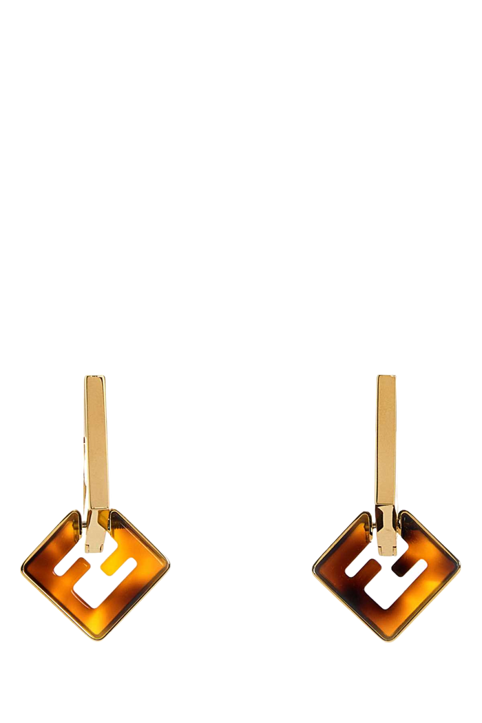 Printed Plexiglass And Metal Forever Fendi Earrings Orosofttartaruga Orecchini