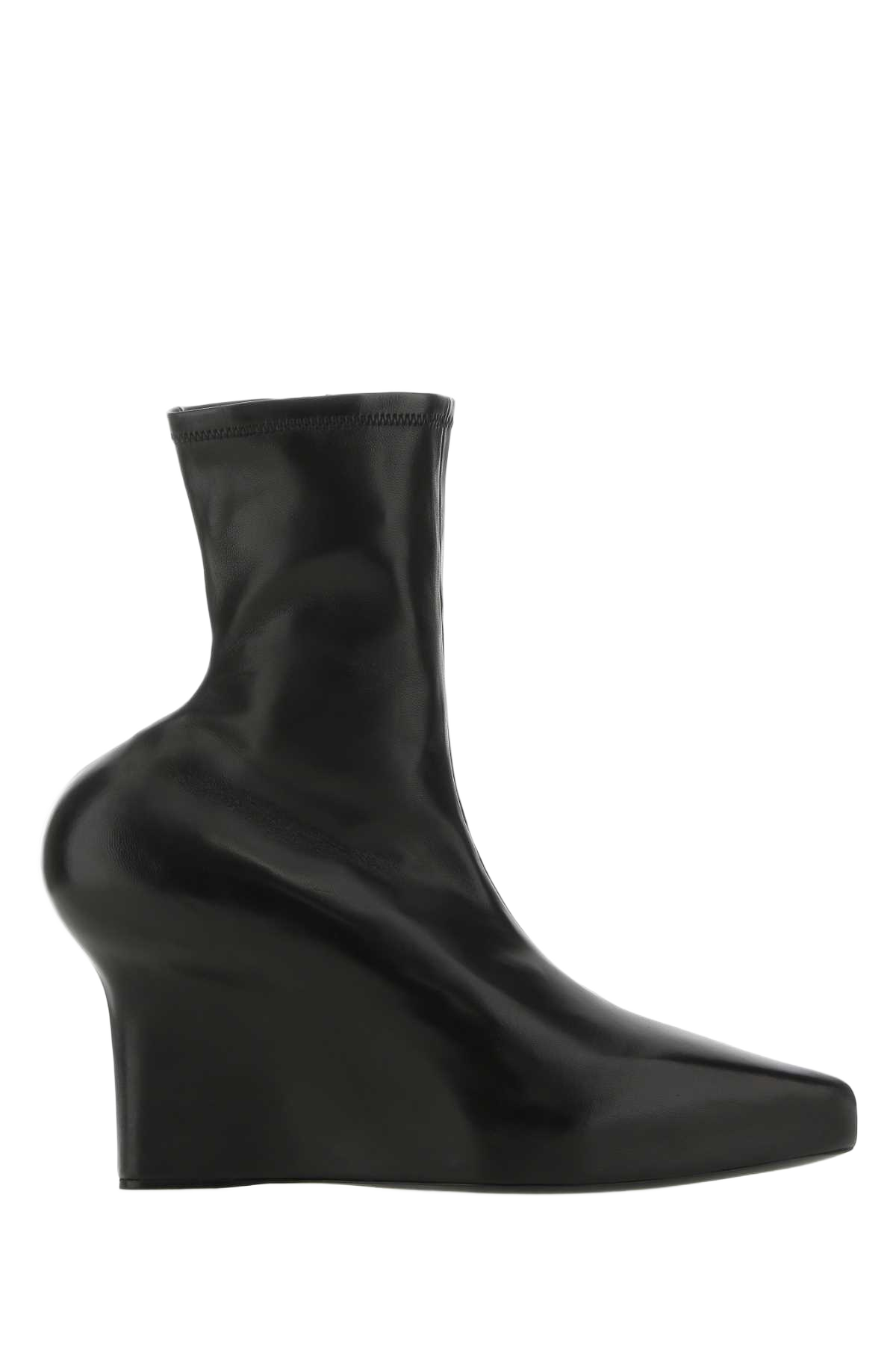 Black Nappa Leather Ankle Boots 001 Stivali