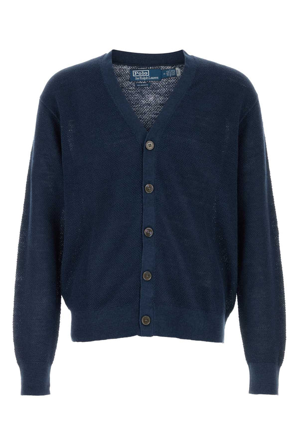 Polo Ralph Lauren 100% Linen cardigan in navy