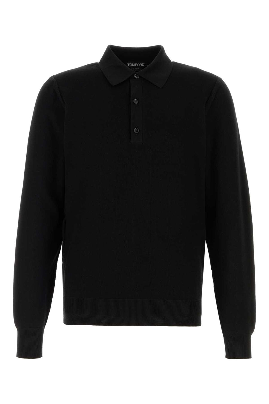 Tom Ford 55% Silk polo in black