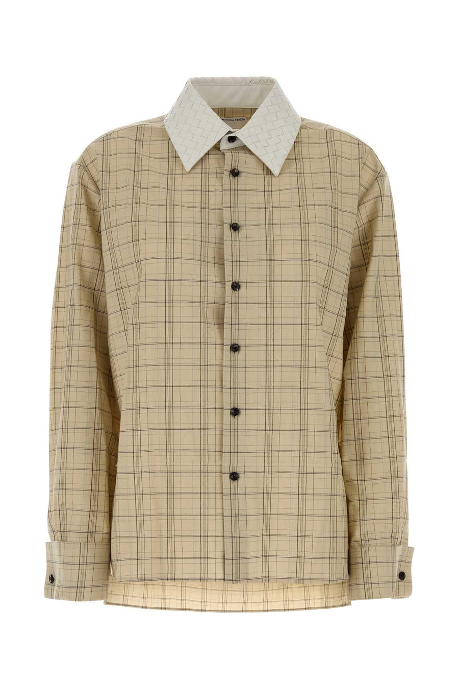 Embroidered Wool Shirt Giallobianco Exterior: Camicie