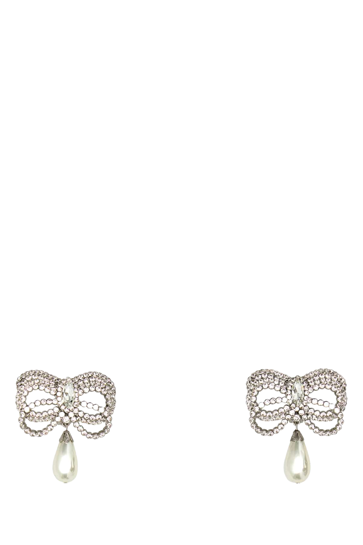Embellished Metal Earrings Crysilver Orecchini