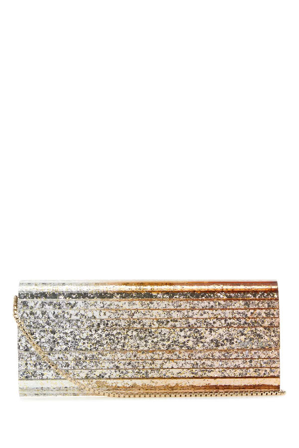Jimmy Choo Exterior: 100% Acrylic clutch in multicolor