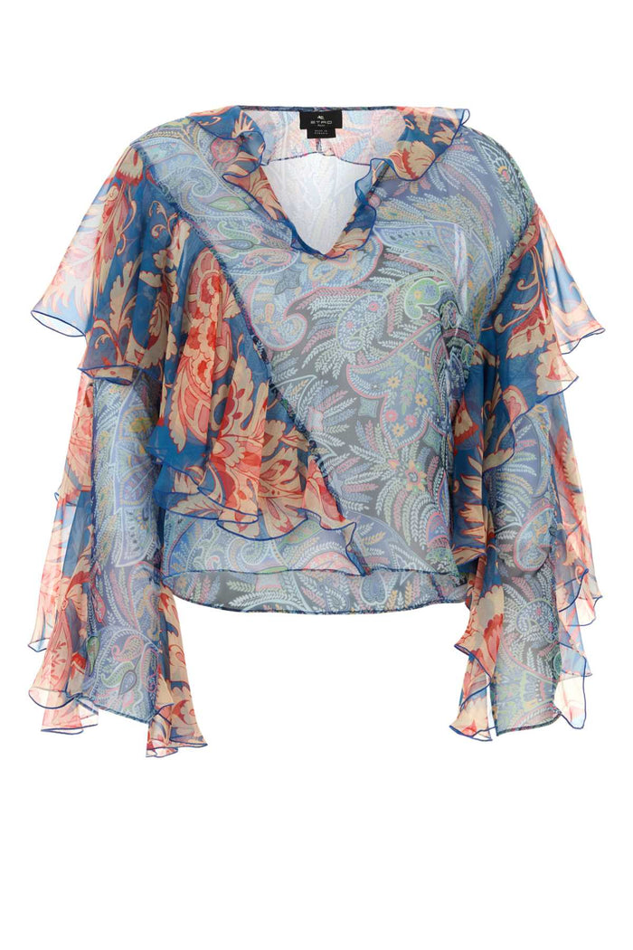 Printed Silk Blouse Stampafdoblu Exterior: Maglie