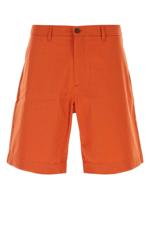 Maison Kitsune Exterior: 100% Cotton chino shorts in orange