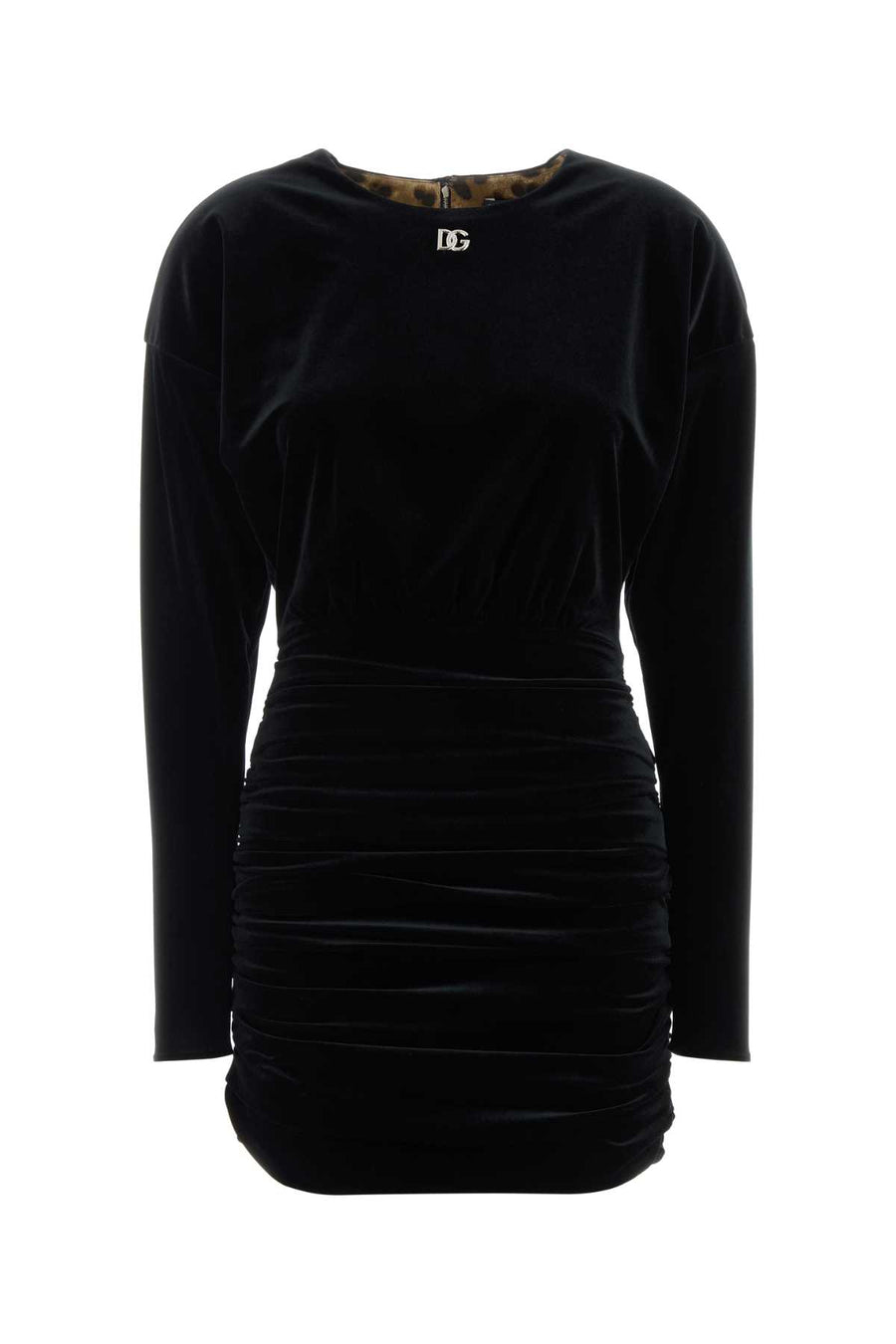 Dolce & Gabbana Drappeggio Exterior: 90% Polyester dress in black