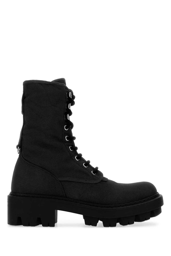 Prada 100% Fabric (exterior and interior) boot in black