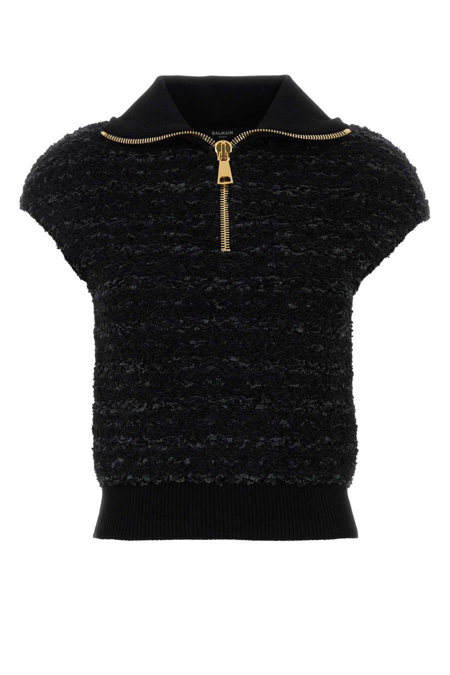 Balmain 55% Viscose sweater in black