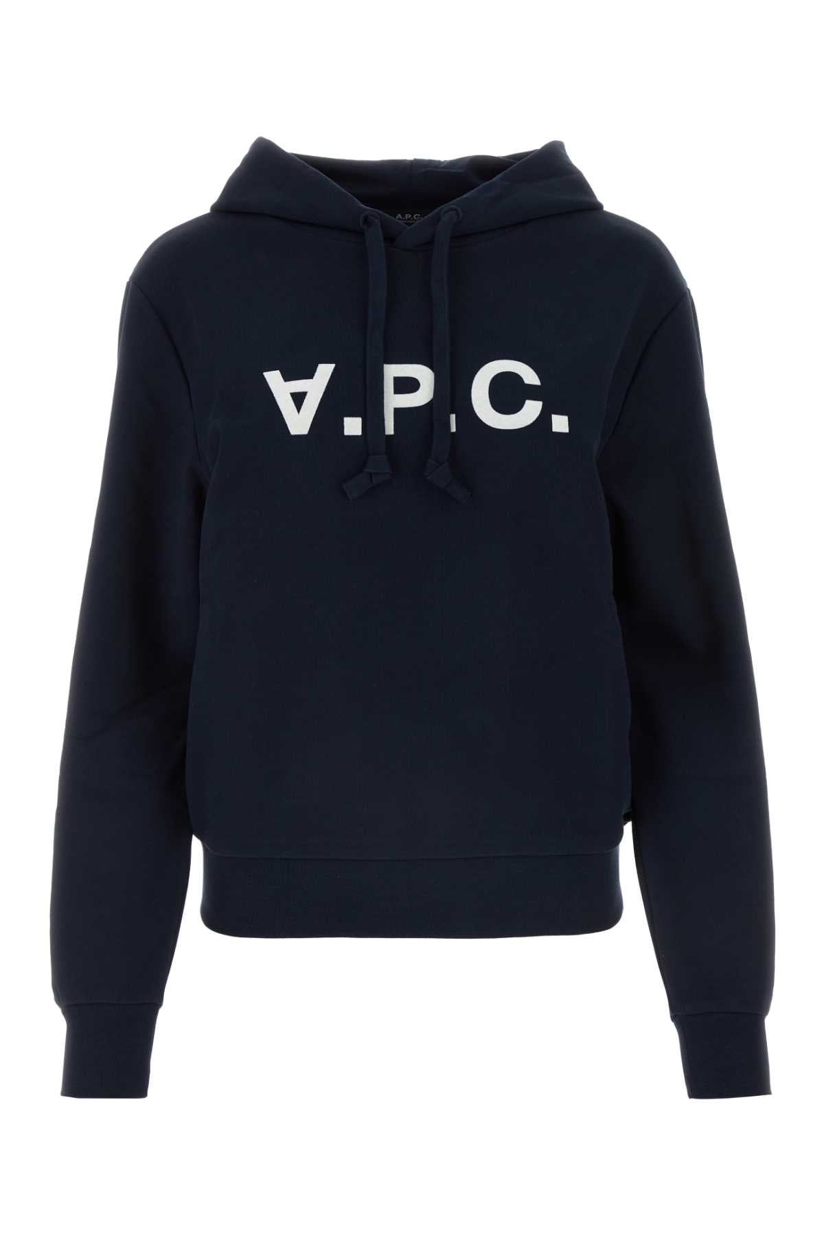 Midnight Blue Cotton Sweatshirt Darknavyecru Coton Biologique Felpe