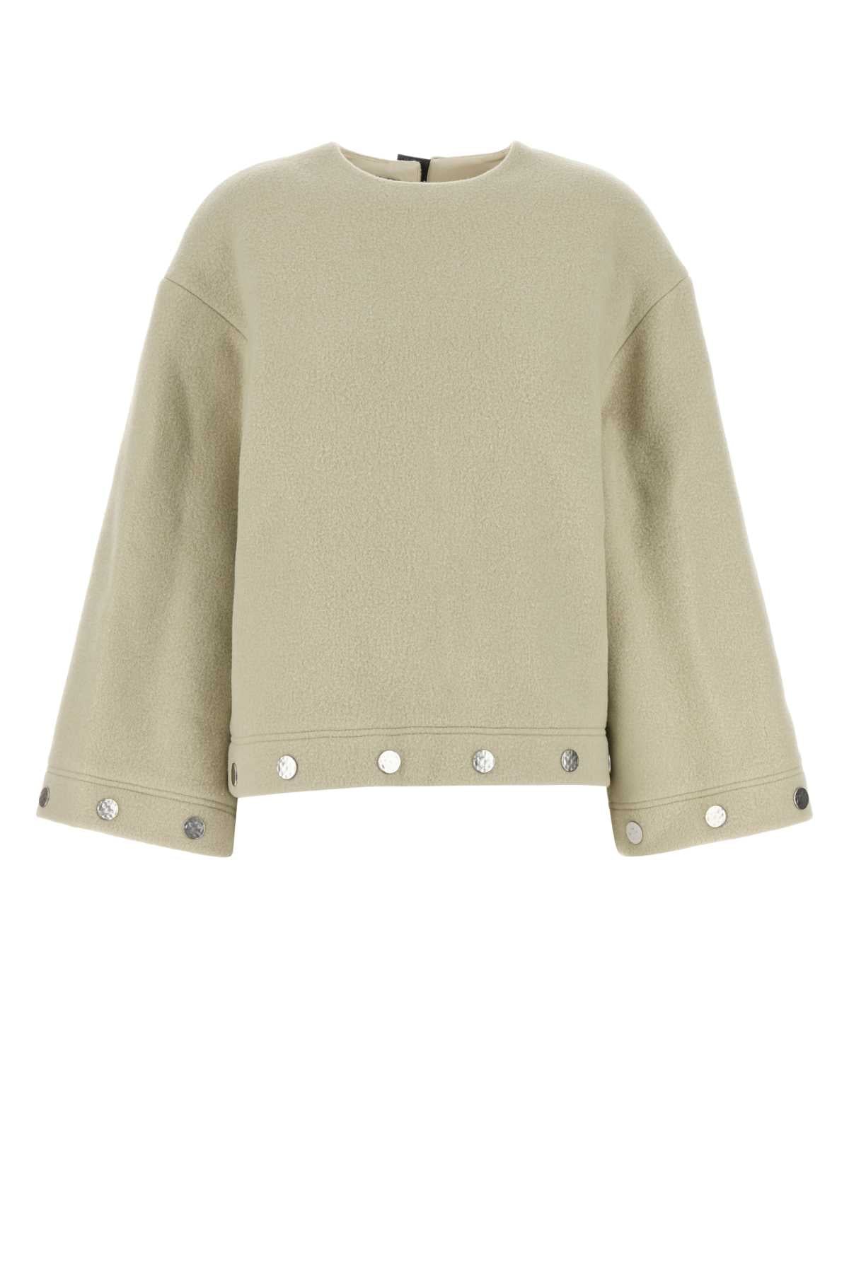 Sand Wool Blend Oversize Anwen Blouse Oat Exterior: Nylon Maglie