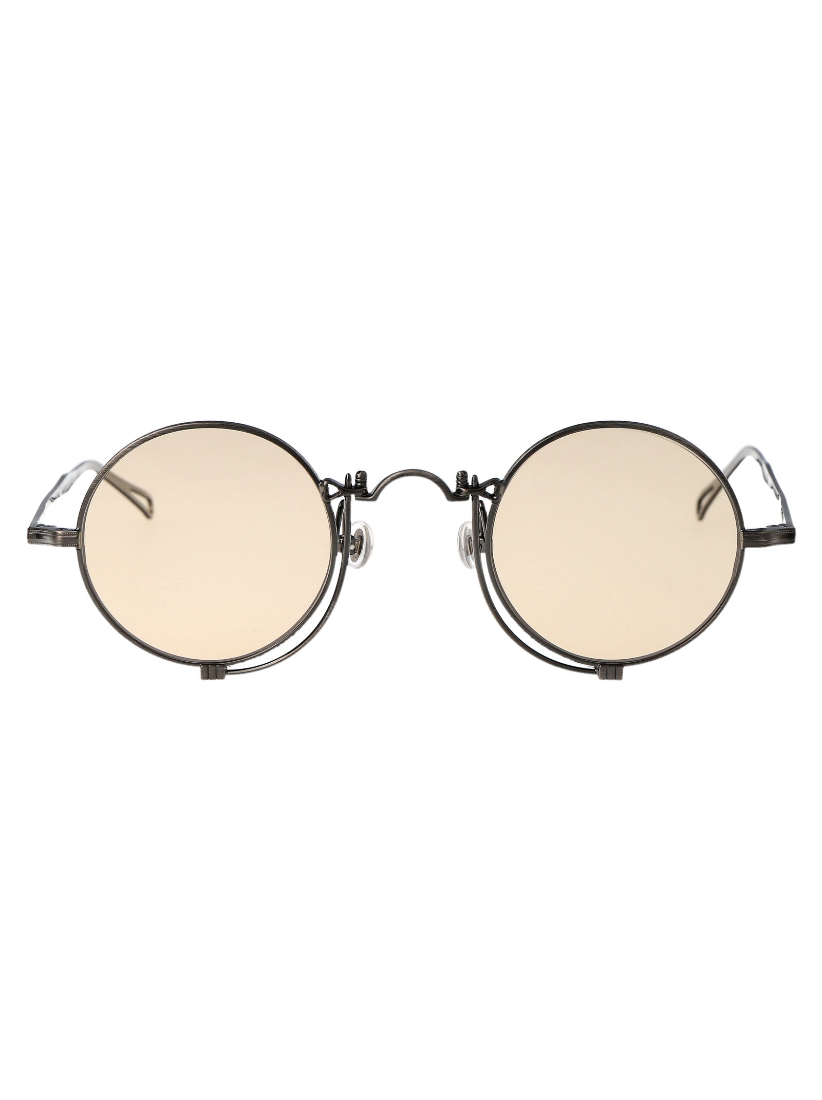 10601h As Antique Silver Café Brown Metal Sunglasses