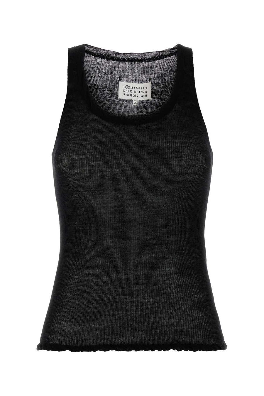 Maison Margiela Finishing 100% Wool tank top in black